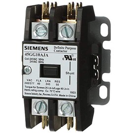 Siemens 45GG10AFA Definite Purpose Contactor, 1-Pole w/Shunt, 40 Amp, 110-120V AC Coil Voltage