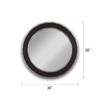 CHLOE's Reflection Vertical Hanging Black-Wood Finish Circle Framed Wall Mirror