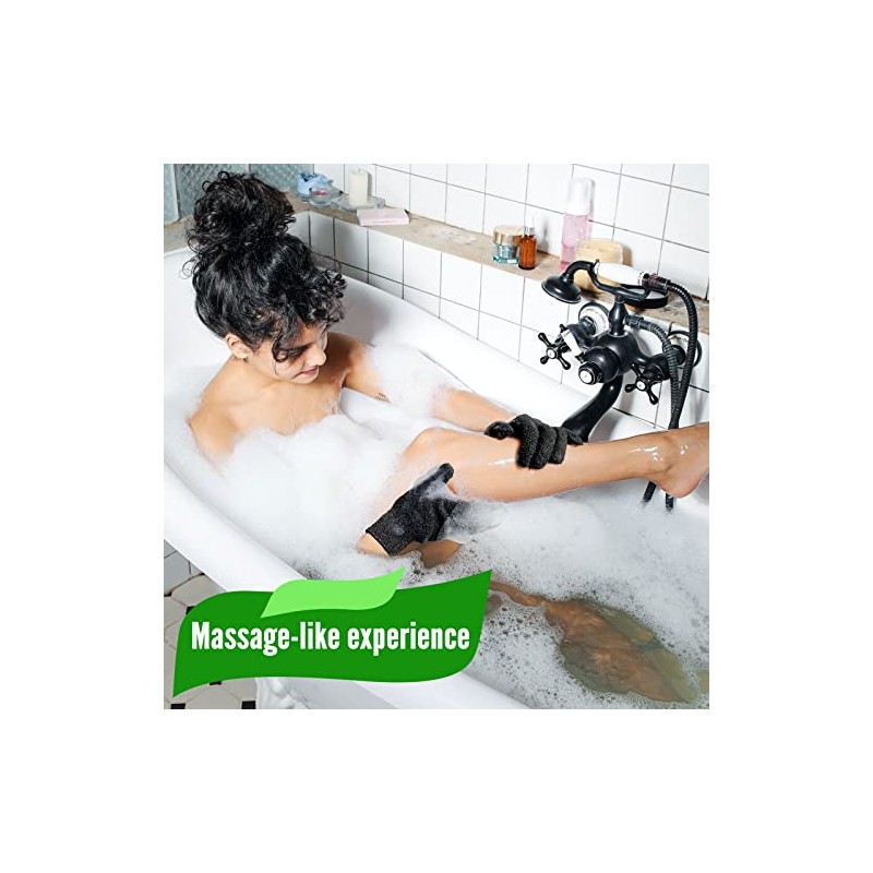 Mig4u Guantes Exfoliantes Ducha Pares Exfoliación Corporal Intensidad Media Alta
