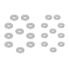 CHI-ENTERPRISE - Premium Massagering Set für den Finger | Antistress Ring | Akupressur Ring - Anxiety Ring | Inhalt: 10x Antistress Ring (10x silber/klein, 10x silber/groß)