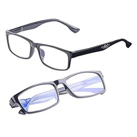 infactory Glasses Blue Filter: 2 Pack Screen Glasses with Blue Light Filter, 0 Dioptres (Laptop that Filters Blue Light, Senior Phone)