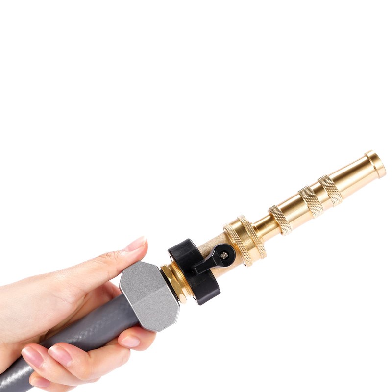 3/4" Brass Garden Hose Shut Off Valve,1-Way Restricted-Flow Water Shut-Off,