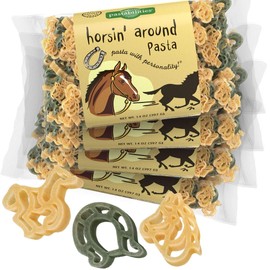 Pastabilities Fun Shaped Pasta for Kids - Horsin' Around Pasta - Stallion and Horshoe Animal Theme, Non-GMO Natural Wheat Pasta, All-Natural, Kosher Certified, Made in the USA, (4 Pack,14 Oz)