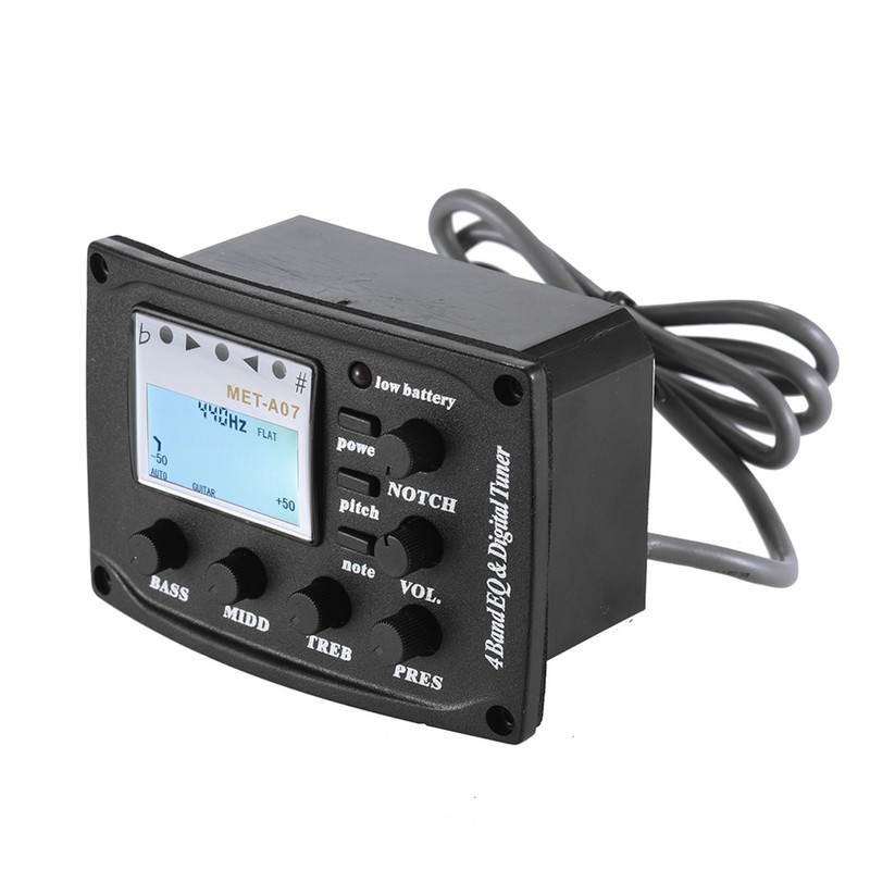 Acoustic Guitar 4-Band EQ Equalizer Tone and Volume Amplifier Preamp