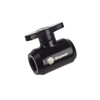 Bitspower G1/4" Mini Valve with Black Handle, Matte Black, Body