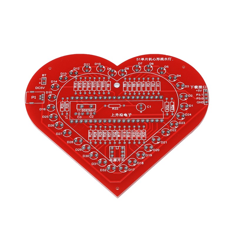 DIY Colorful MCU Module Heart shaped Lamp Light Electronic Circuit