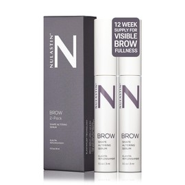 NULASTIN Eyebrow Serum for Thicker Looking Brows - BROW Shape Altering Serum - Reduce Shed & Encourage Fuller, More Youthful-Looking Brows - With Keratin & Peptides (2 Count, 0.1 fl oz each)
