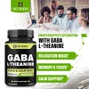 Gaba Supplement 1000mg with L-Theanine Extract - Support for Concentration,