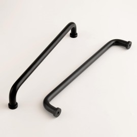 funifiti 5 Pack Dresser Drawer Pulls Wardrobe Door Handles Matte Black 7-1/2 Inch Hole Center Simple Contemporary Style Hardware Aluminum Alloy