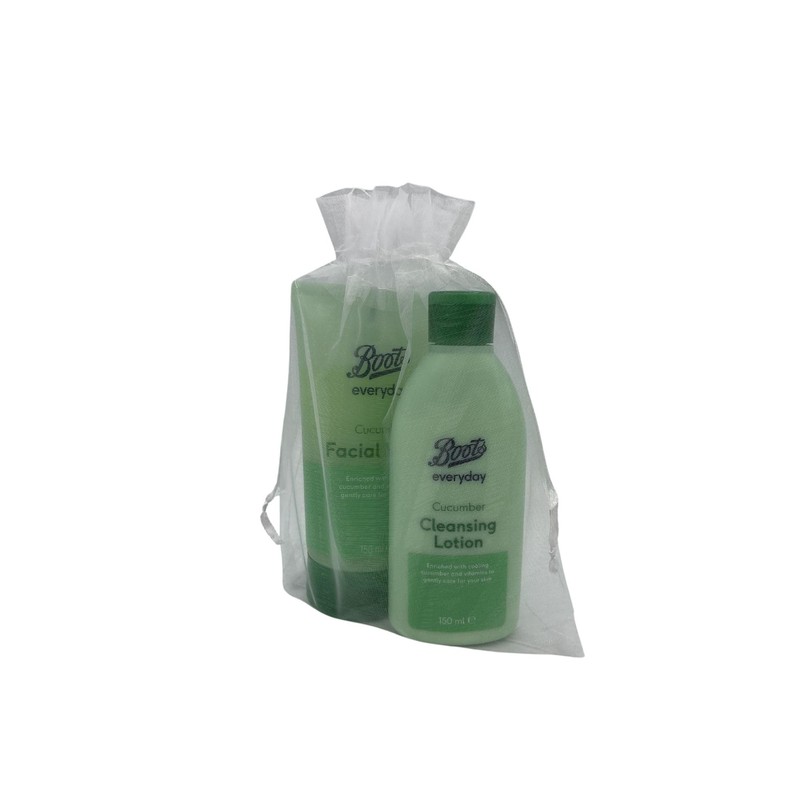Boots Cucumber Face Wash and Moisturiser Lotion Set Bundle with