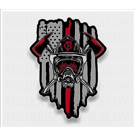 American Flag Firefighter SCBA Fireman Fire Maltese Decal (2-Pack 2")