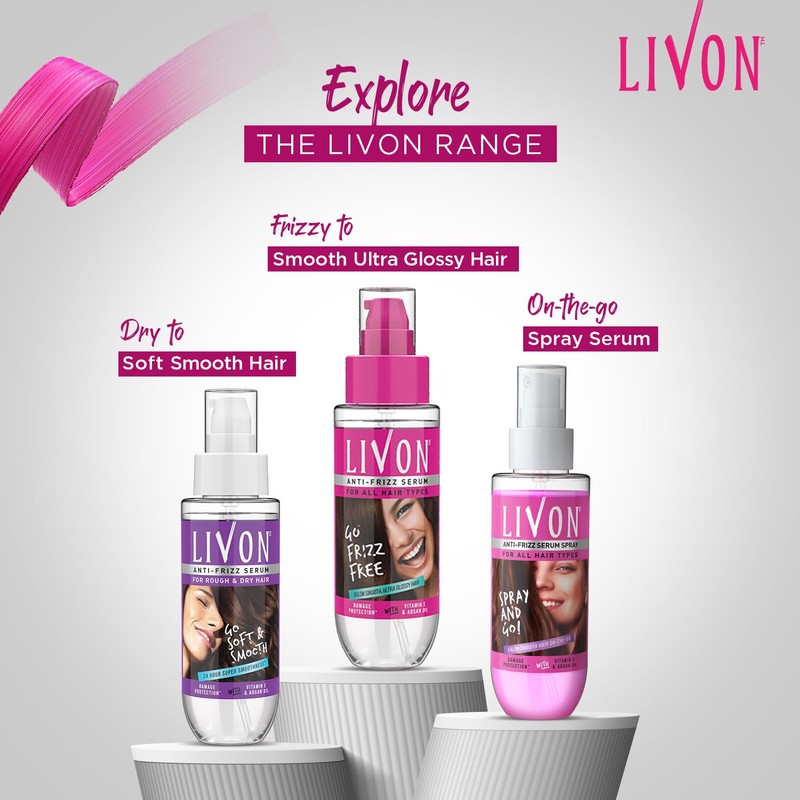 Livon Hair Serum for Men & Women | Frizz-free, stronger