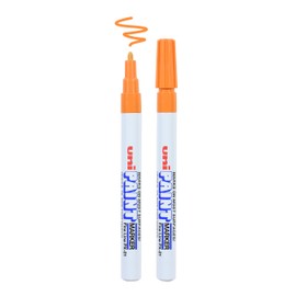 Uni-Ball Uni Paint PX-21 Oil-Based Paint Markers, Fine Line (1.2mm), Orange, 2 Count