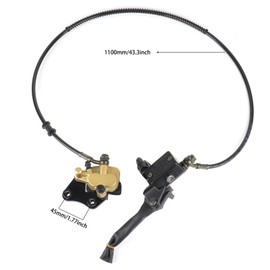 Asecupdat Front Disc Hydraulic Brake Master Cylinder Caliper Assembly and Pads for 50cc 70cc 90cc 110cc 125cc SSR Apollo RFZ Taotao Coolster SDG Chinese Pit Dirt Bike Parts