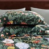 WRENSONGE King Size Comforter Set-7 Pieces Green Botanical Floral Bedding,
