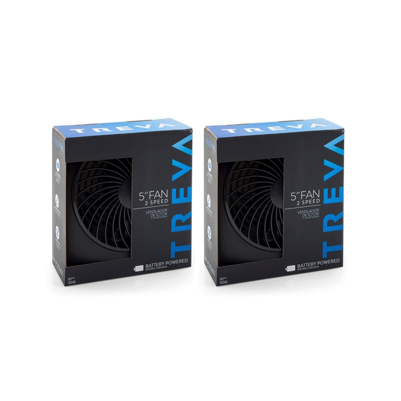 Treva 5 Inch Battery Powered Fan Portable Desk Fan 2