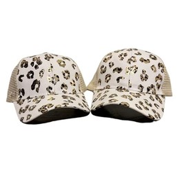 Silva Lining Women's Leopard Print Baseball Cap, Western Print - US, White Metallic Leopard Combo - Adult & Kids Up to 9Y