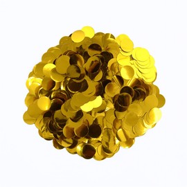 Gold Confetti 50g, 1,5cm Round Foil Confetti for Weding, Party and Table Decoration