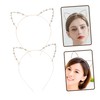 VICASKY 2pcs Ear Headband Hair Accessories for Women Sparkly Hair