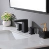 VCCUCINE Black Waterfall Bathroom Faucet 8 Inch Widespread Bathroom Sink