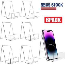 Unbranded 6Pcs Acrylic Book Stand Clear Easel Stand for Display Book Display Holder USA