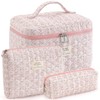 UUYUUY Makeup Bag for Women 3PCS Quilted Cotton Make Up