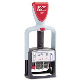 2000 PLUS Two-Color Word Dater, ''Paid,'' Self-Inking