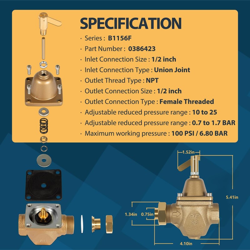 DearChan 1/2 in Bronze Tubular High Capacity Boiler Feed Water