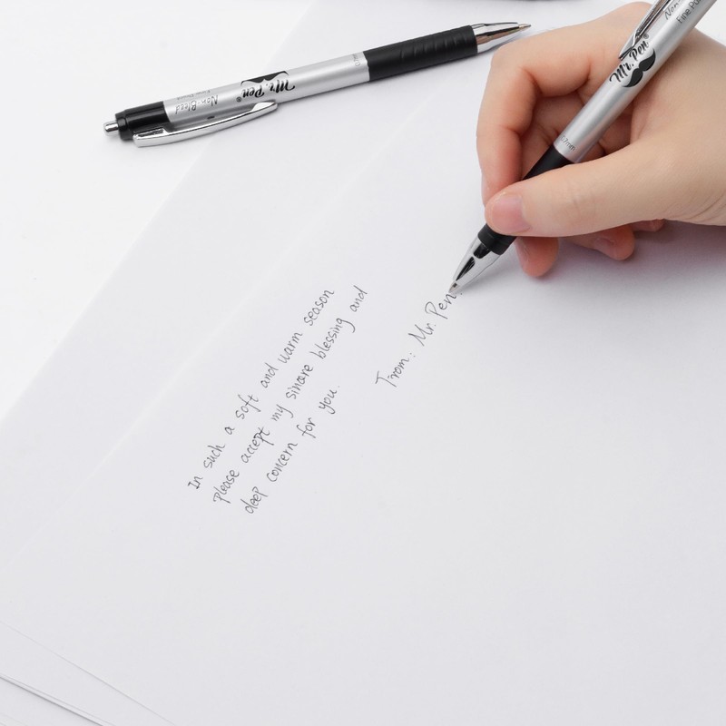 Mr. Pen No Bleed Pens, Bible Pens, Fine Tip, Black,