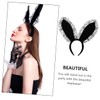 TOVINANNA 3pcs Rabbit Ears Lace Ear Hair Decor Party Headwear