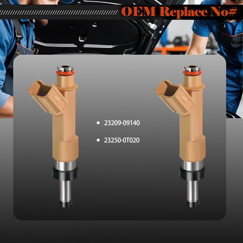 STZJAYE Fuel Injectors 23250-0T020 Set of 4 Compatible with Toyota