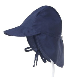 PythJooh Baby Sun Hat Kids Outdoors UPF 50+ Sun Protection Hats Girls Boys Breathable Quick-Dry Adjustable Flap Caps for 0-5Years Navy Blue