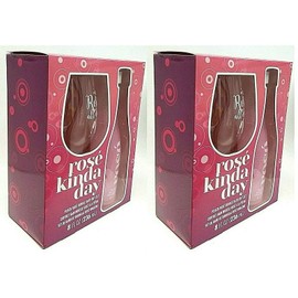 Fashion Angels LOT 2 Rosé Kinda Day Peach Bubble Bath & Plastic Wine Glass Gift Set 8 fl oz Ea