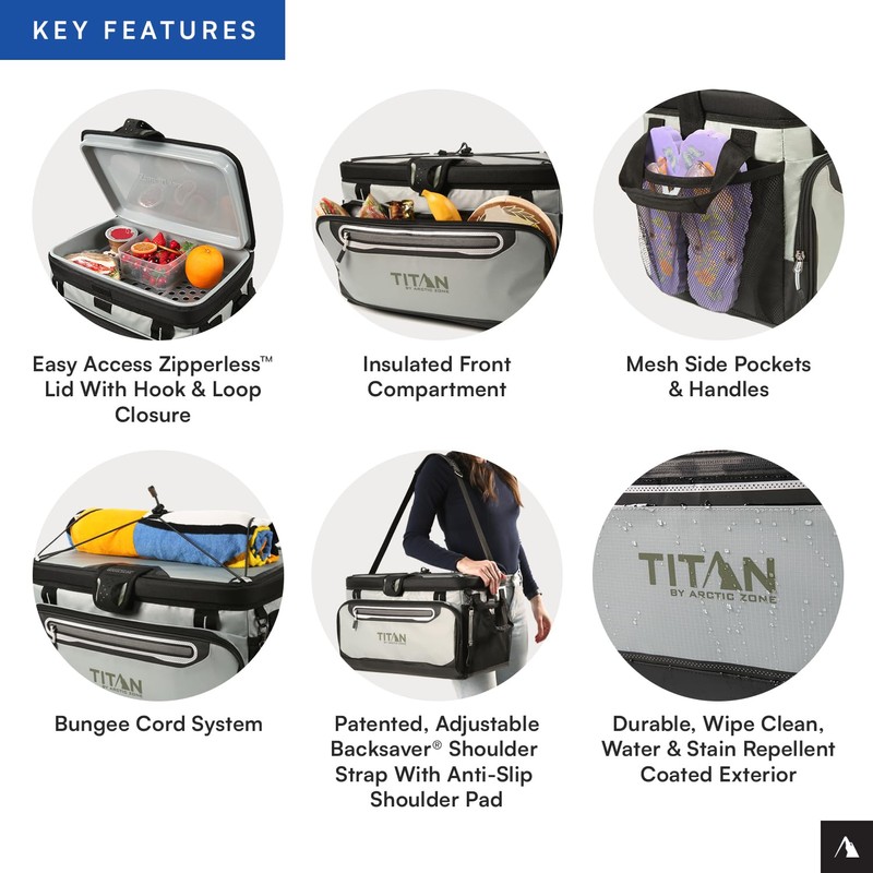 Titan by Arctic Zone 48 Can Zipperless Soft Cooler with