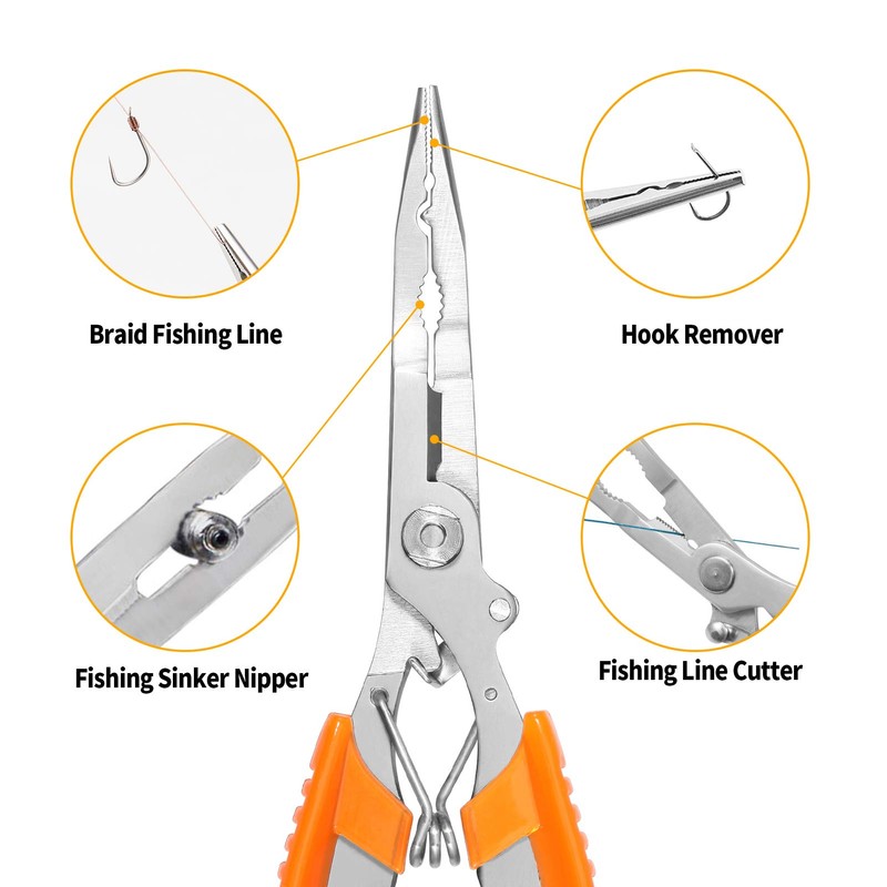 SPEEDWOX Fishing Pliers Kit Fish Hook Pliers Hook Remover Split