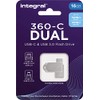 INTEGRAL 16GB CLE USB3.0 360-C Dual Type-C Metal