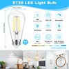 ASOMST Vintage LED Edison Bulbs Dimmable, ST58 Filament Light Bulb