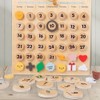 Children Wooden Calendar Perpetual Wall Calendar Early Educational Toy Gift