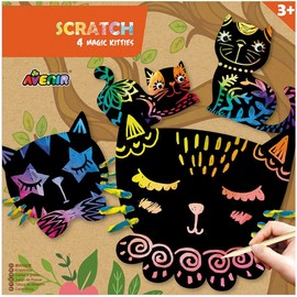 Avenir 31427 6301427 Scratch Magic Kitties, Multi-Colour