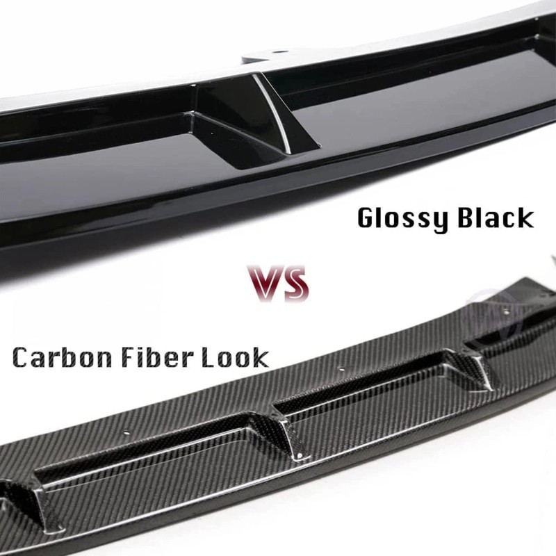 Front Bumper Lip Splitter Kit Painted Gloss Black For 2018-2020