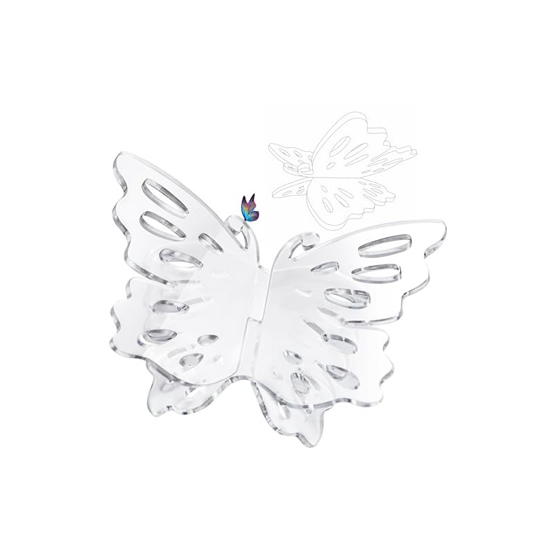 JiuYiSan Butterfly Acrylic Book Stands - Book Holders for Magazine,