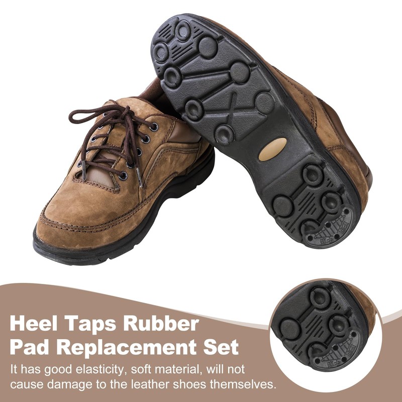 sourcing map 30pcs Heel Plates Heel Taps Rubber Repair Pad