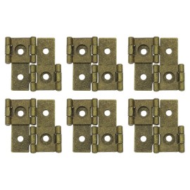 uxcell Double Acting Hinges Folding Screen, 6Pcs 1.85" Double Swing Hinges Retro Style 270 Degree Rotation Screen Door Hinges, Bronze
