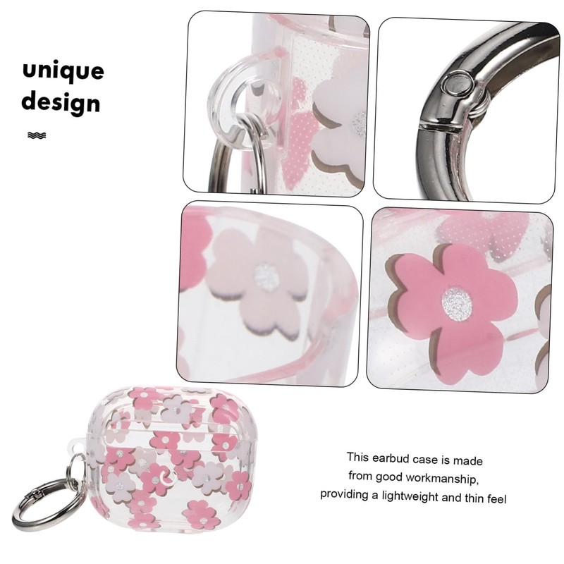 OSALADI 3 Protective Case Wildflower Earbud Cover Buds Holder Compact