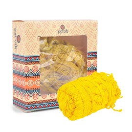 SATVIK - Paquete de 15 hilos sagrados Janeu Dhaga, hilo brahmin para Puja, hecho de algodón puro, mejora la pureza, hindú indio, yagnopaveeth para Puja o hilo personal Janeu (amarillo)