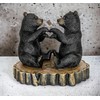 Two Black Bears Heart Hands Figurine – 6” Wide Whimsical