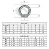 8PCS Ring Lifting Eye Nuts Femal Threaded Nut Fastener 304