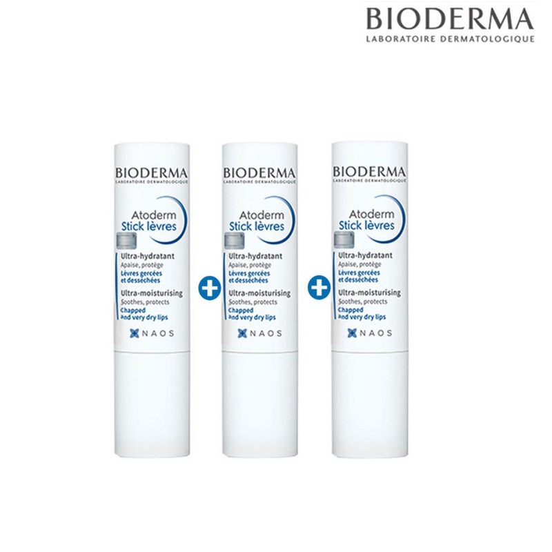 Bioderma Mu) Bioderma Atoderm Lipstick 4g+4g+4g / Stick type lip