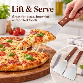 Stainless Steel Spatula for Grilling & Cooking – Metal Turner and Scraper for Pancakes, Pizza, Beef & BBQ Use