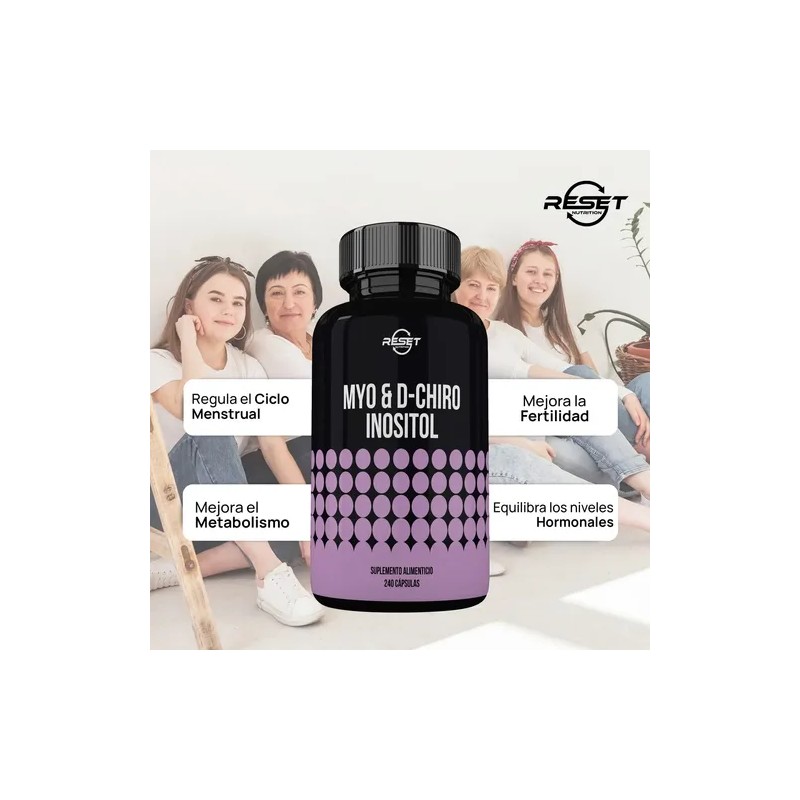Reset Nutrition Myo Inositol Y D-chiro Salud Hormonal 240cáp Sabor